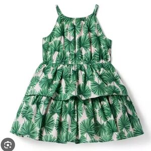 Janie and Jack the swaying palms sundress pink green sleeveless tiered girls 4